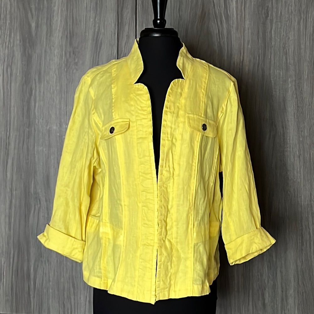 Multiples yellow Linen Jacket